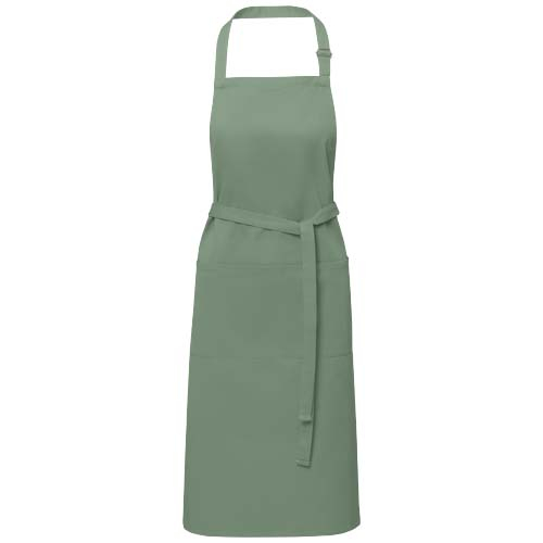 Tablier cuisine personnalisable 240g bretelle réglable Andrea Vert bruyère